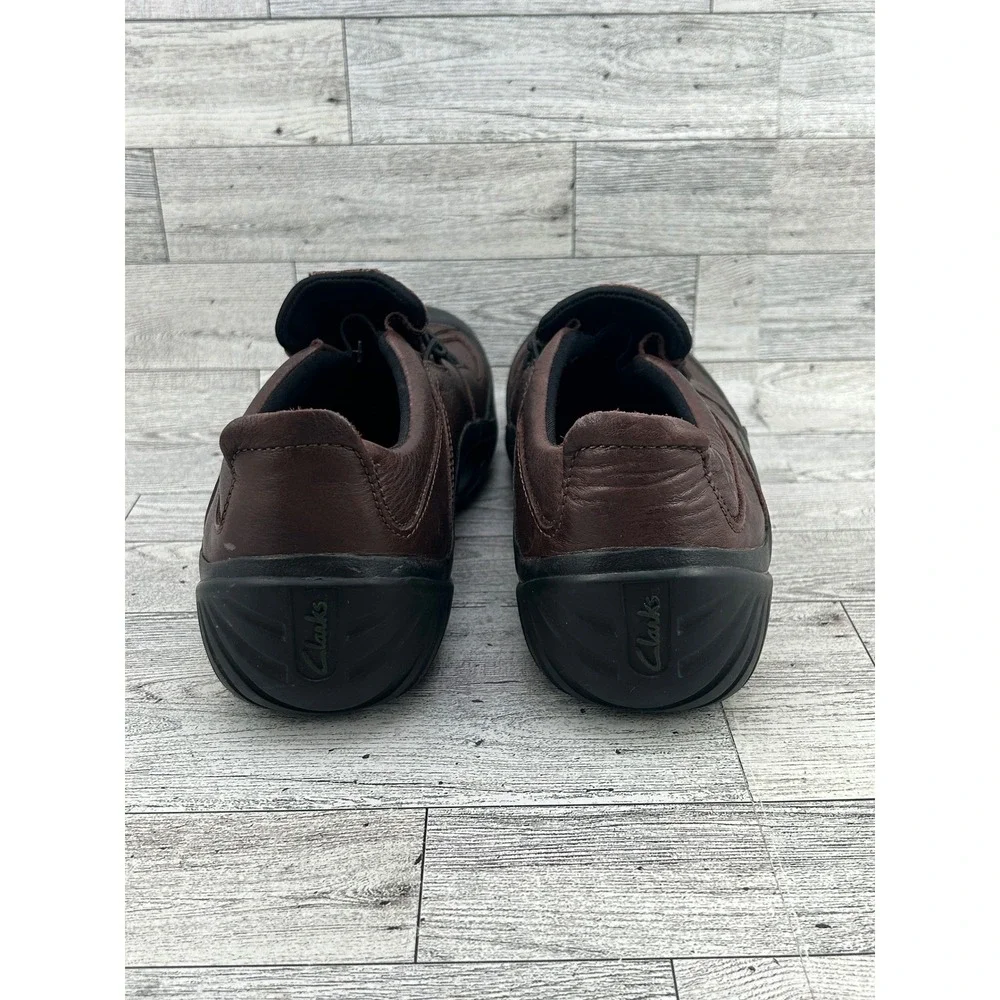 Clarks Muckers Brown Leather Waterproof Bungee Slip On‎ Shoes Women Size 10M